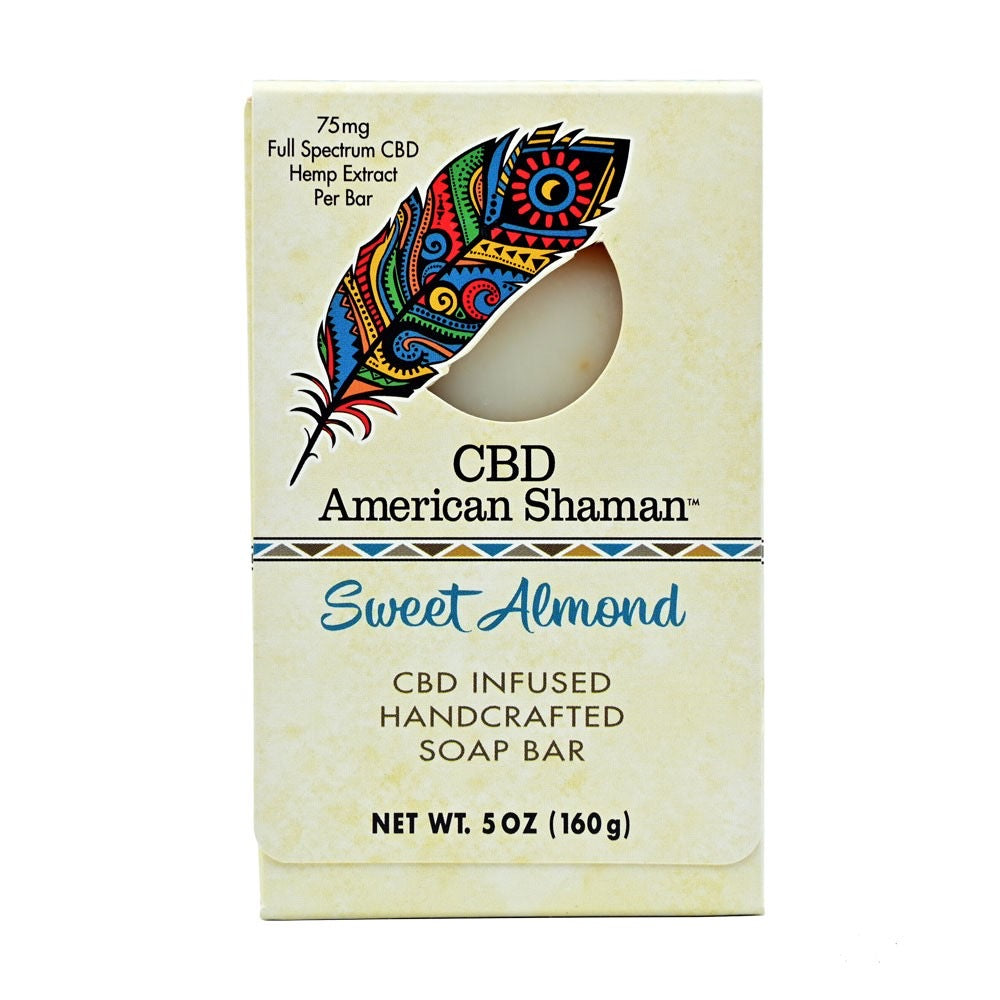 Sweet almond CBD hand crafted American Shaman soap 