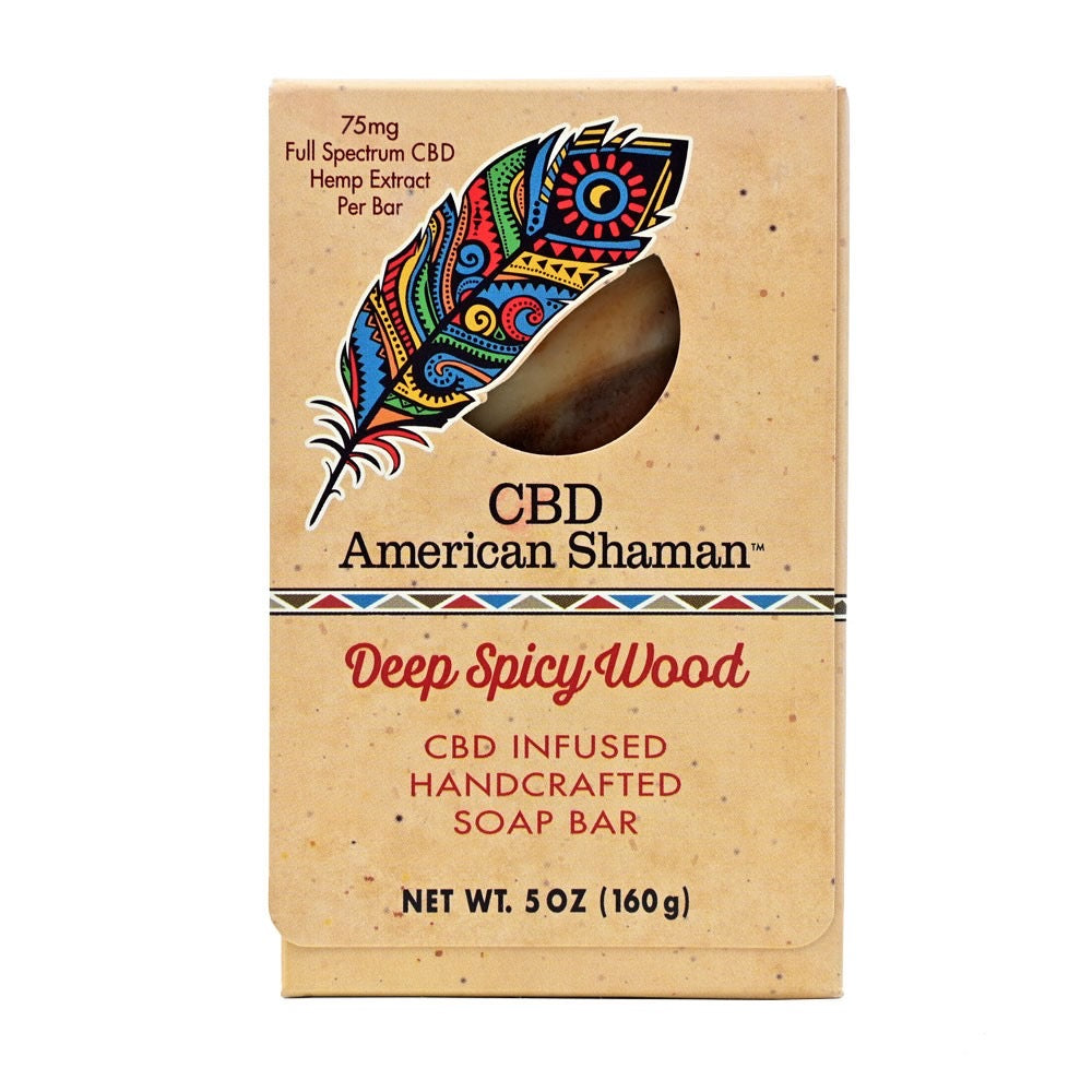 American Shaman Deep Spicy Wood CBD soap 