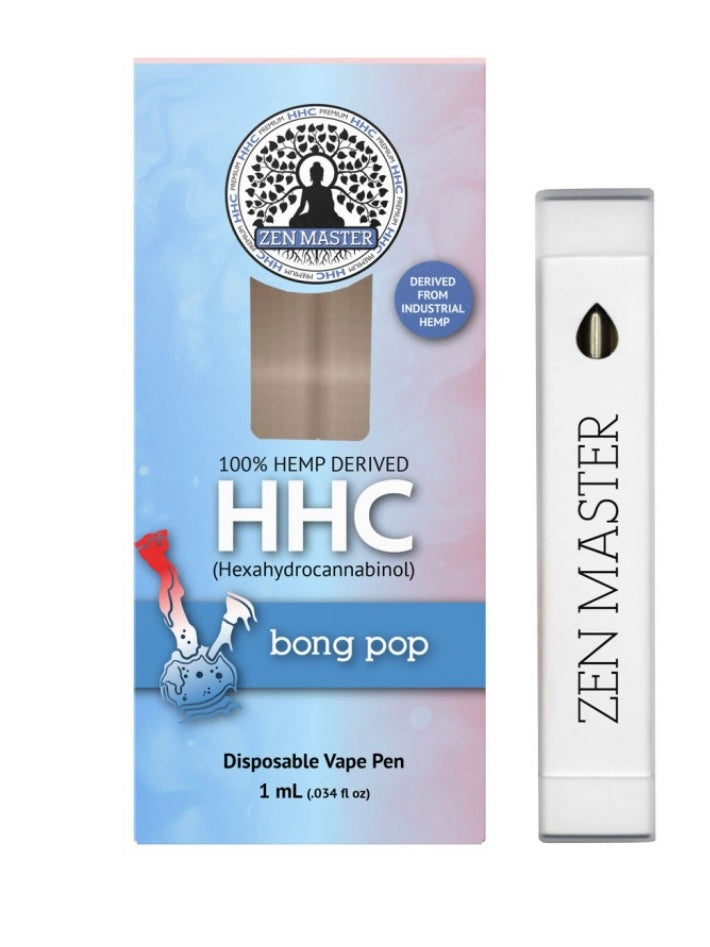 Zen master HHC bong pop disposable vape 