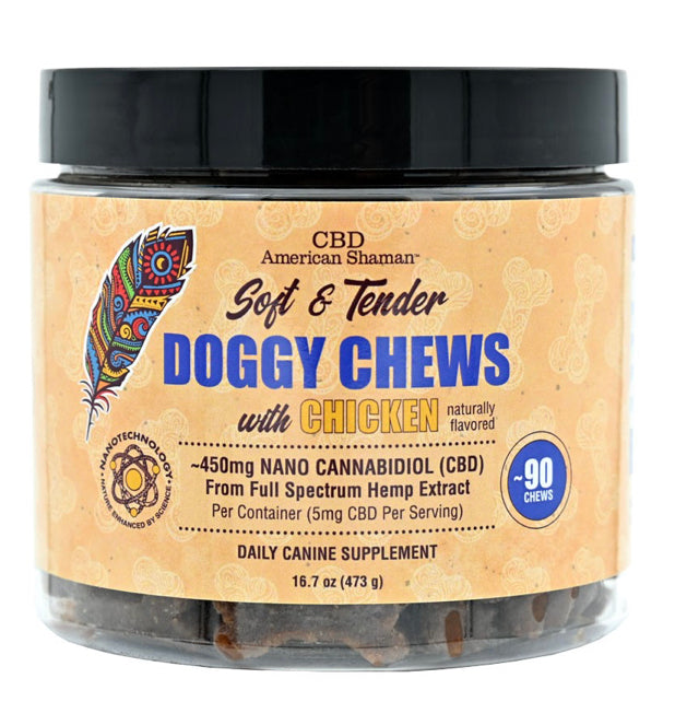 Soft CBD chicken chews CBD for dogs tender large container 