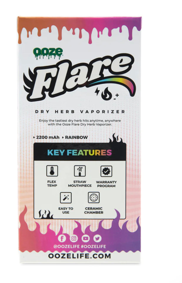 Flare Dry Herb Vaporizer Rainbow ( flower) Ooze