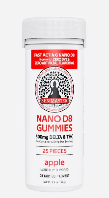 25 count apple gummy fast acting nano delta 8 THC 