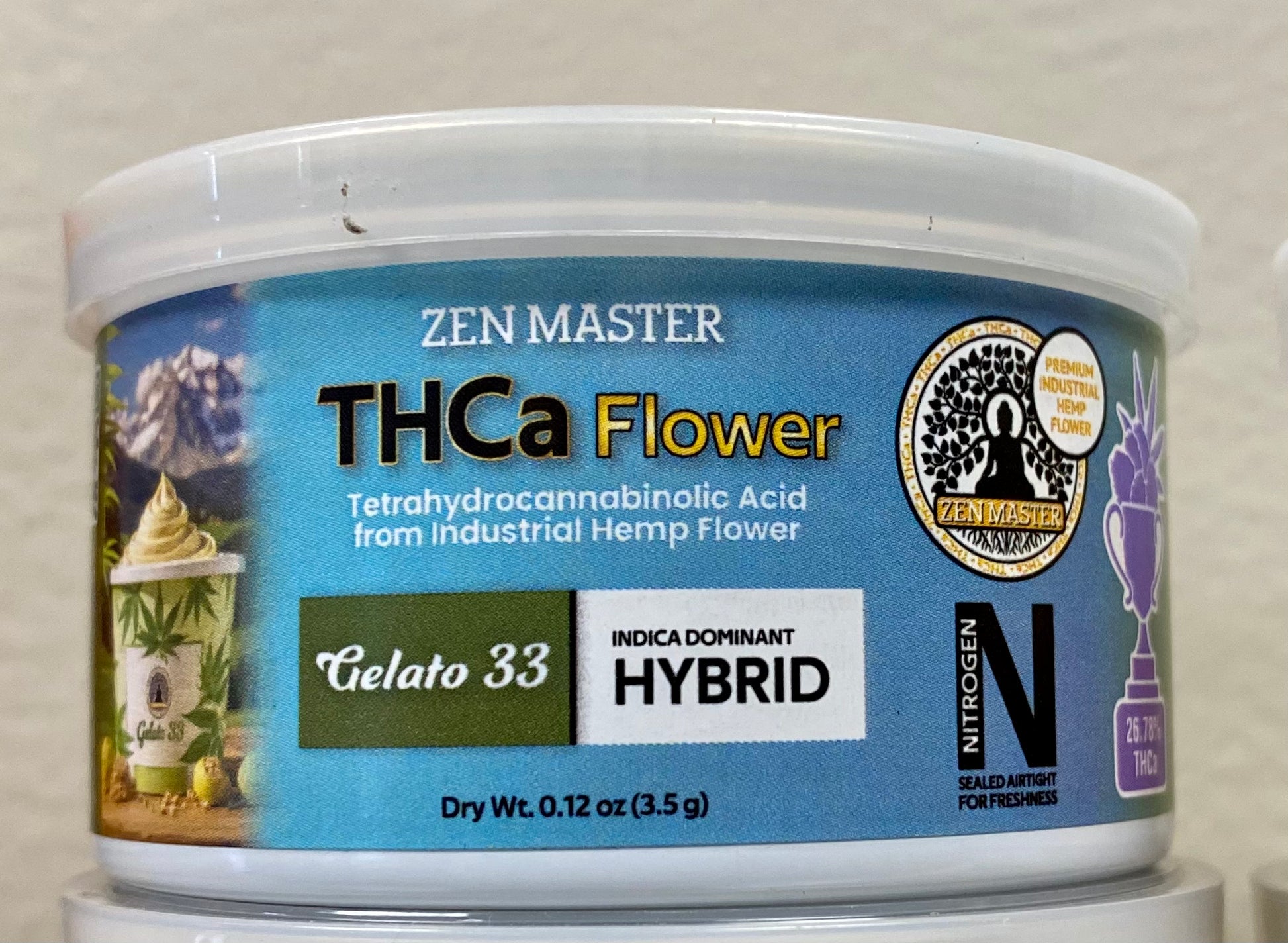 3.5 g Gelato 33 Zen Master THCa flower