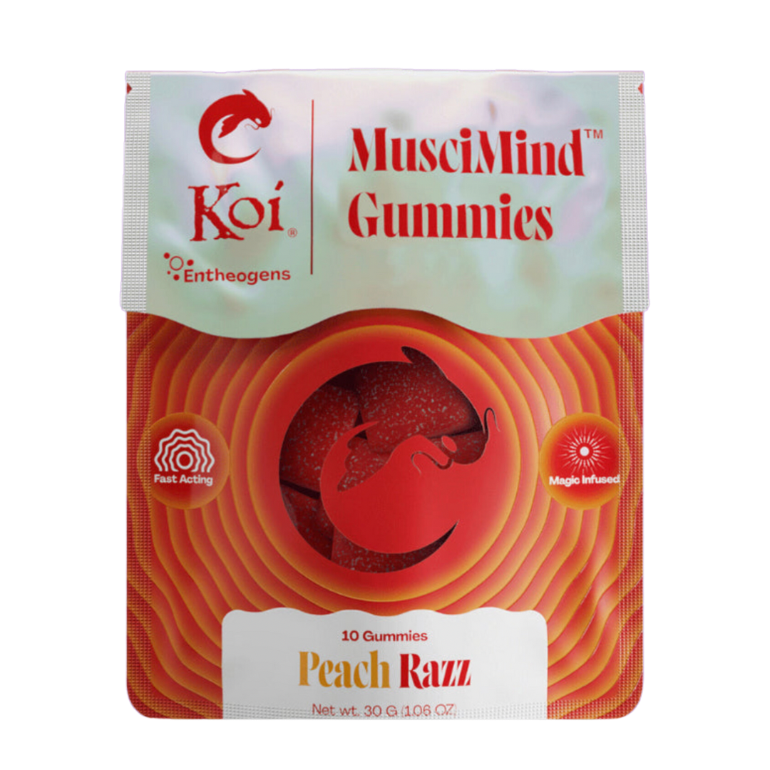 Peach Razzkoi mushroom gummies