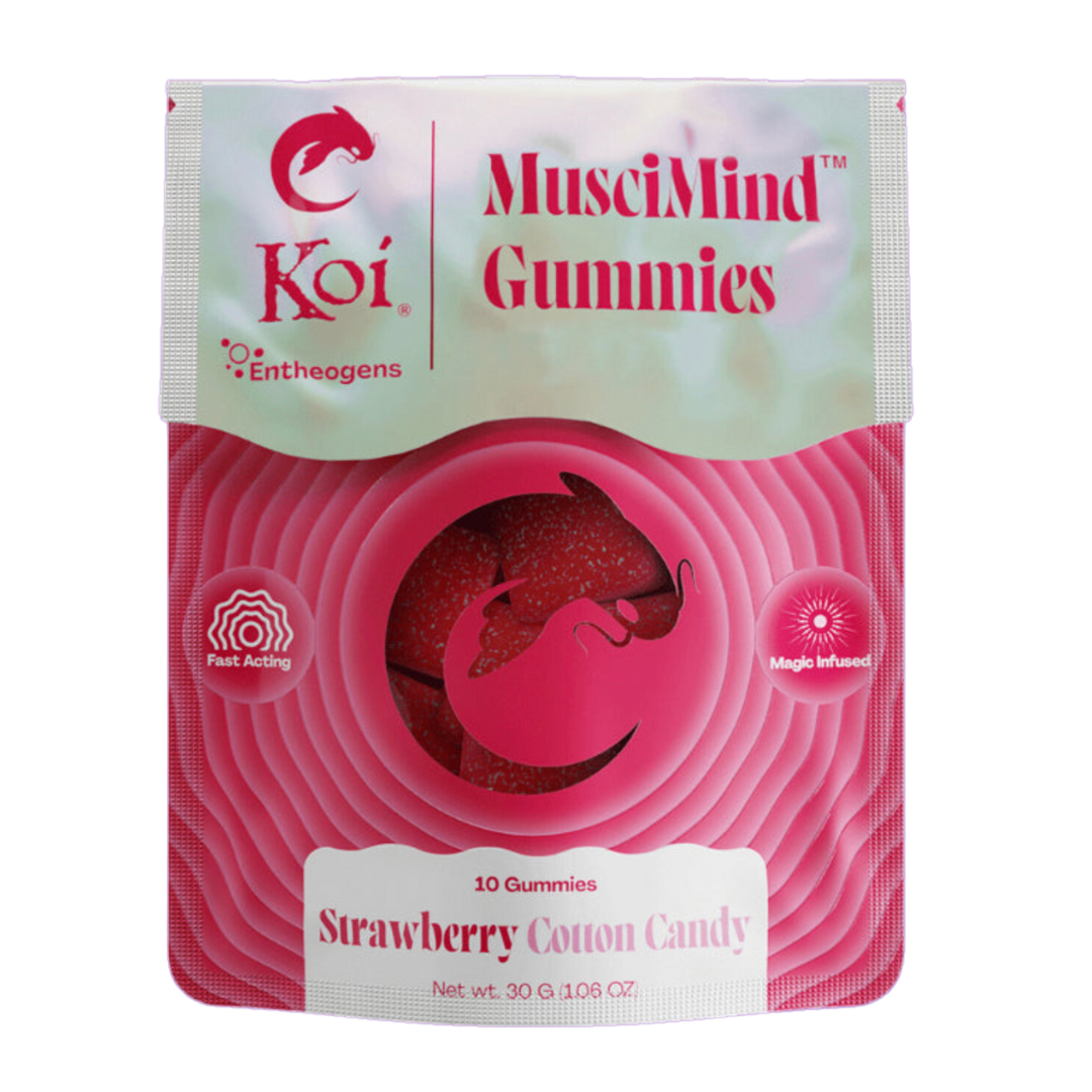 Strawberry cotton candy koi mushroom gummies 