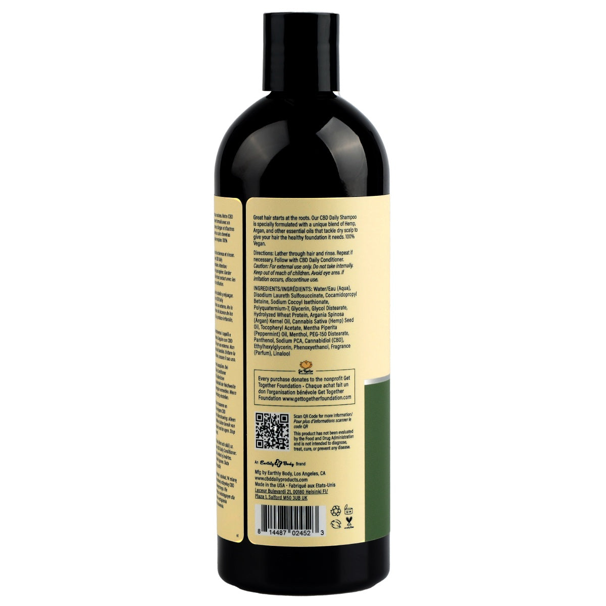 CBD daily shampoo ingredients ￼